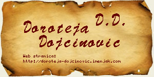 Doroteja Dojčinović vizit kartica